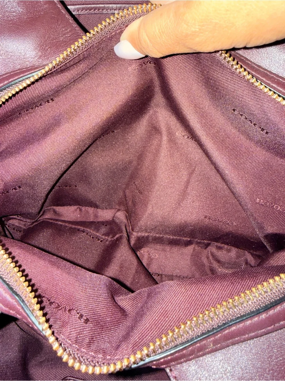 Coach Patchwork Shoulder Bag in Burgundy, Pink & Cream
